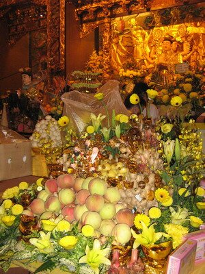 Offerings for Dou Mu Birthday Celebration in Penang