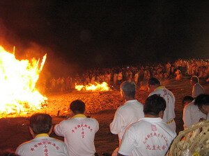 Burning of the Nine Emperor Gods Effigy Boat in Butterworth Penang Burning of the Nine Emperor Gods Effigy Boat in Butterworth Penang