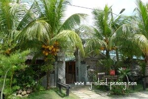 Beautiful entrance of Balinese homestay