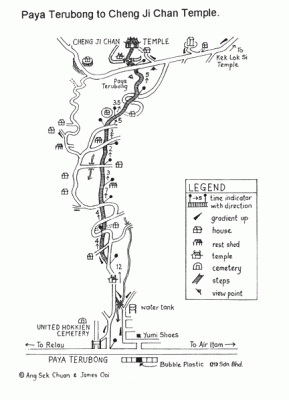 Hiking Trail B of One Thousand Two Hundred Steps Temple Penang