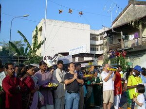 Deep in prayer to Lord Muruga Thaipusam Penang Deep in prayer to Lord Muruga Thaipusam Penang