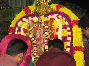 Lord Muruga being carried out for the Thaipusam procession Penang