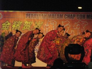 A butterfly dance during chap goh meh in Penang A butterfly dance during chap goh meh in Penang