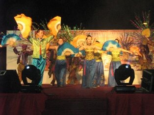 A chinese dance during chap goh meh in Penang A chinese dance during chap goh meh in Penang