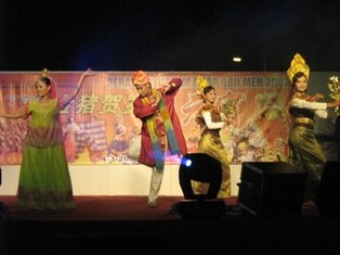 An Indian dance during chap goh meh in Penang An Indian dance during chap goh meh in penang