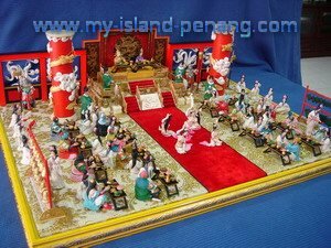One of Master Xu masterpiece, the court during Tang Dynasty done with dough figure sculpturing One of Master Xu masterpiece, the court during Tang Dynasty done with dough figure sculpturing