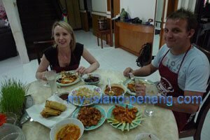 Nathan and Audrey eating at Penang Homecooks Nathan and Audrey eating at Penang Homecooks
