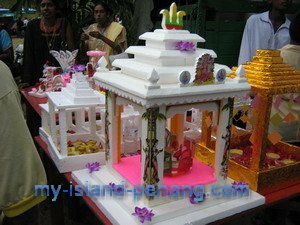 Styrofoam candle lantern in Sri Singamuga Kaliamman Festival