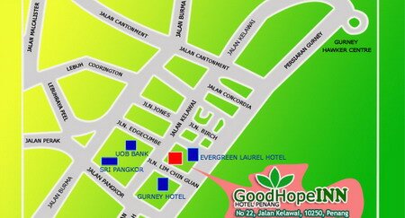 Map to Penang Island Good Hope Inn Map to Penang Island Good Hope Inn