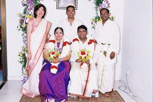 Bride family in Malaysian Indian Engagement Bride family in Malaysian Indian Engagement