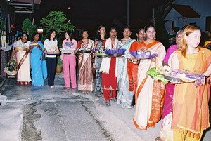 The groom's entourage of fifteen ladies The groom's entourage of fifteen ladies