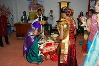 In Laws blessing in traditional Wedding