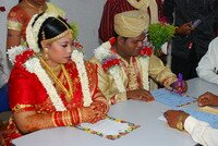Jivan signing the papers in Hindu Wedding Jivan signing the papers in Hindu Wedding