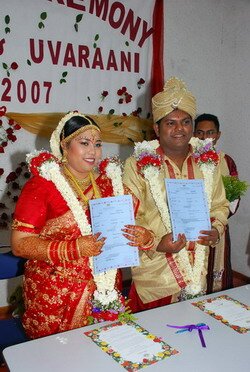 Sign sealed the Marriage Certificate