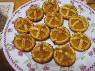 A plate of Jam Tarts