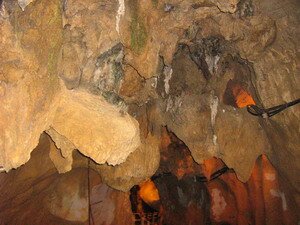 Stalagmites and Stalactites in Cave of Darkness Stalagmites and Stalactites in Cave of Darkness