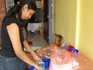 Indian Wedding Kolam Preparation in Penang