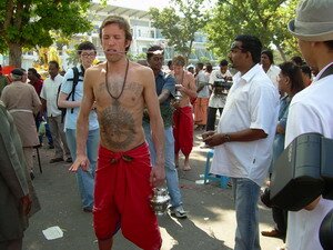 Love ready for his journey to Waterfall Temple for prayers in Thaipusam Penang Love ready for his journey to Waterfall Temple for prayers in Thaipusam Penang