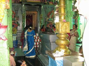 Mantras chanting in Sri Marriamman Temple in Penang