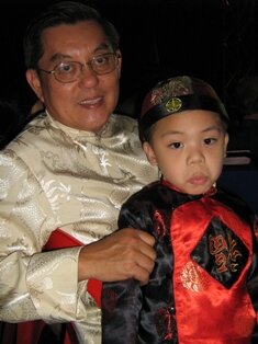 Mandarin father and son Mandarin father and son