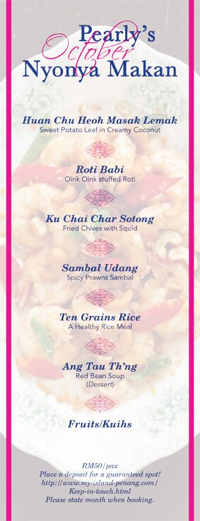 Dine with Pearly in October Dine with Pearly in October