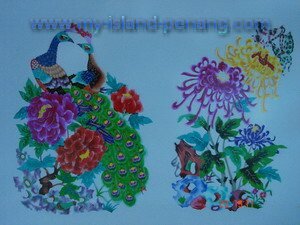 A colorful chinese paper cutting A colorful chinese paper cutting