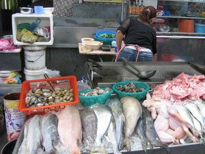 Penang Seafood Hawker stall in New Lane Penang Seafood Hawker stall in New Lane