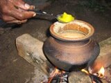 Add clarified butter or ghee Add clarified butter or ghee