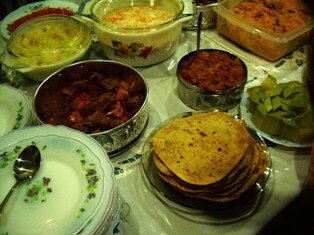 A south indian main meal course set dishes in Penang A south indian main meal course set dishes in Penang