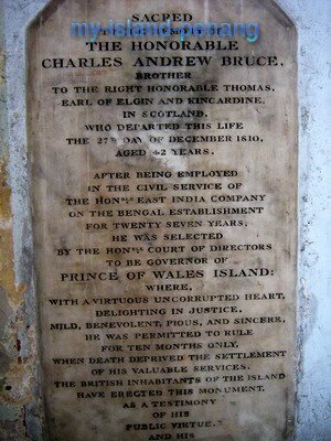 Memorial Tablet of C A Bruce in St George Church Memorial Tablet of C A Bruce in St George Church