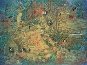 Hanuman teasing sages Hanuman teasing sages