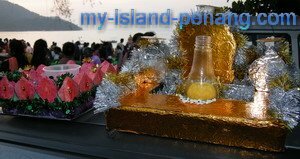 Home made colorful styrofoam dish for floating chariot festival Home made colorful styrofoam dish for floating chariot festival