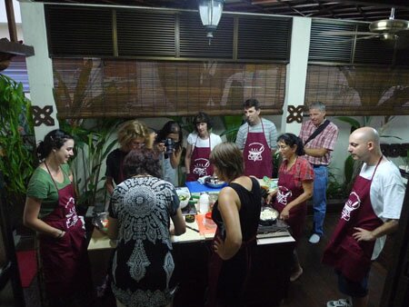 Animal activists in Vegetarian Cooking Class