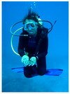 Diving in action