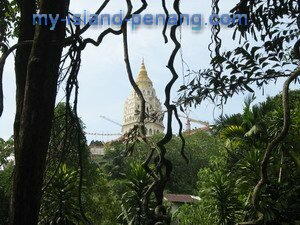 Kek Lok Si from Seven Sisters Shrine Penang