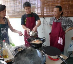 Ron and Sim in Penang Home cooking courses