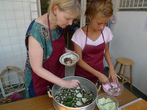 Emma and Gail in Penang Home cooking classes