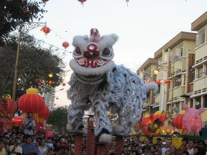 Penang Lion Dance during Chinese New Year