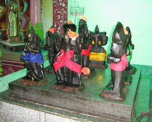Hindus nine Universe planets worships in Sri Marriamman Temple Penang